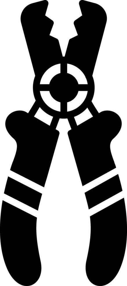 Wire Stripping Tool Glyph vector