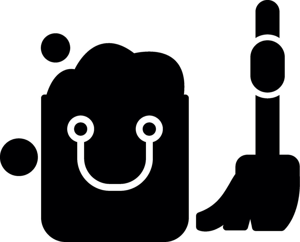 Subway Janitorial Cleaning Team Glyph vector