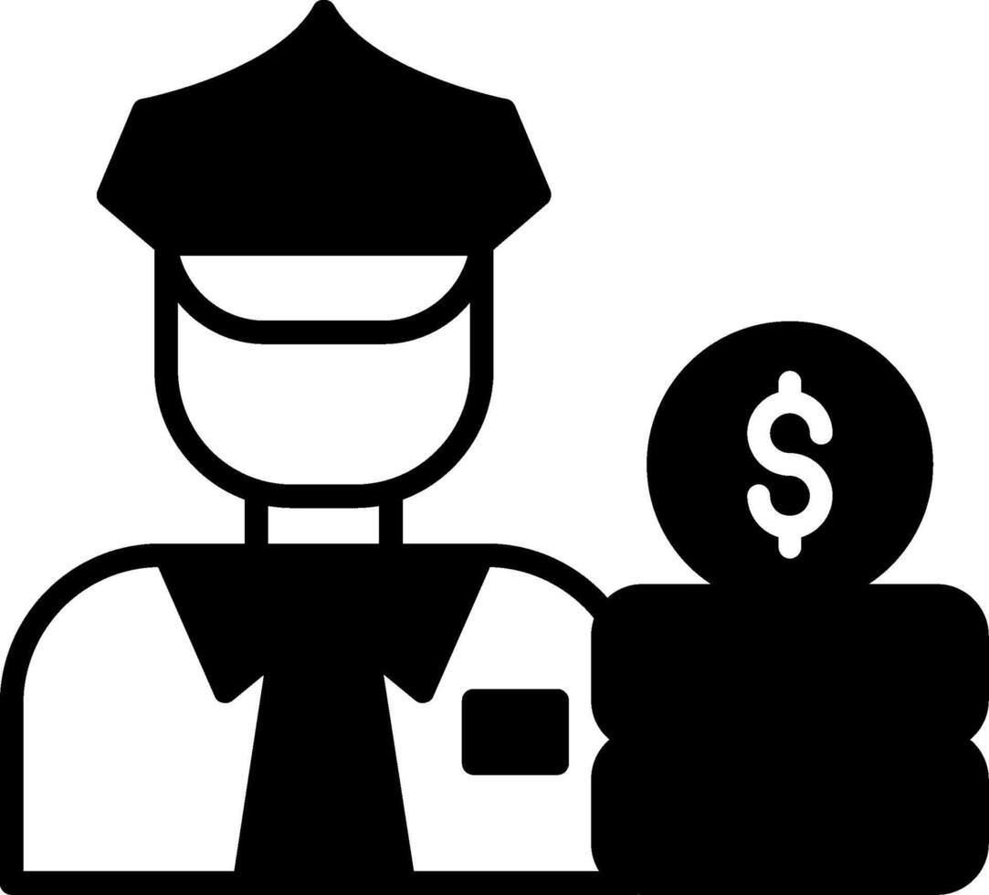 Licensed Financial Advisor Icon Glyph vector