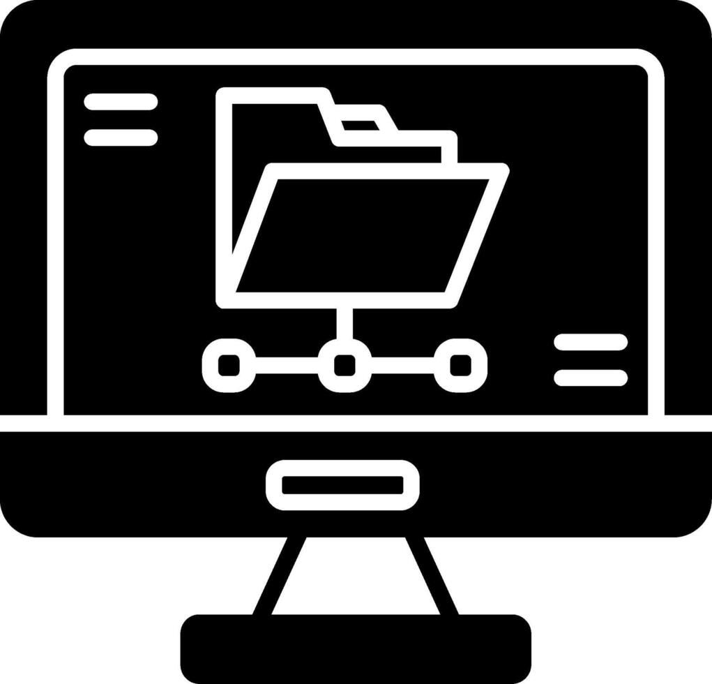 FTP File Transfer Icon Glyph vector