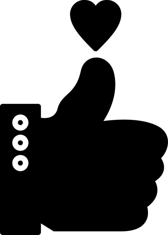 Like Social Post Glyph vector
