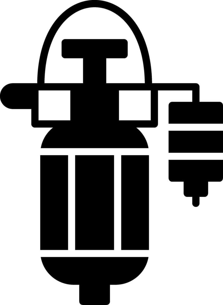Electric Starter Motor Glyph vector