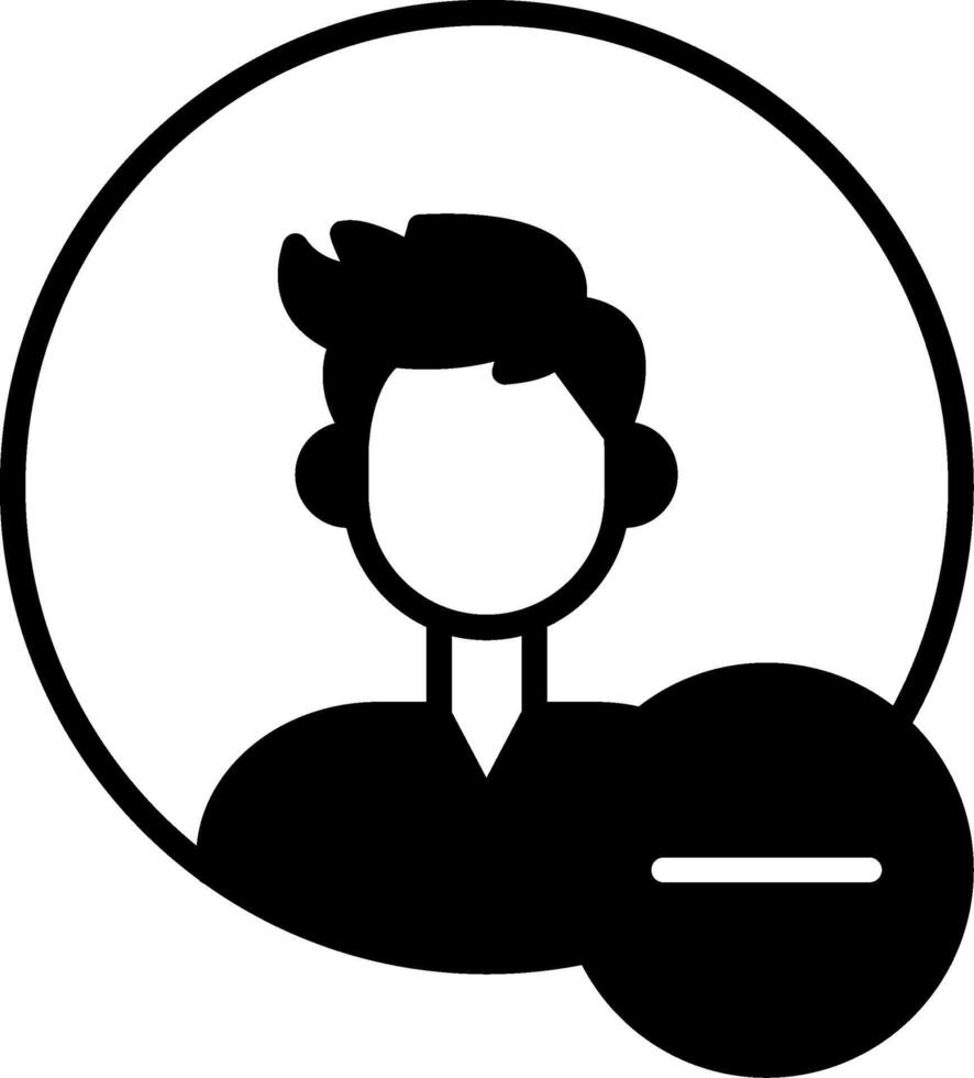 Unfollow Social Profile Glyph vector
