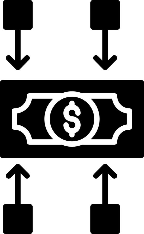 Online Crowdfunding Platform Glyph vector