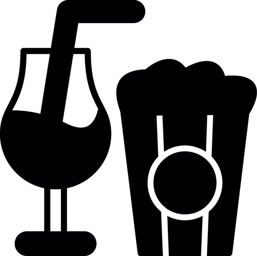 Beverage Cart Service Glyph vector