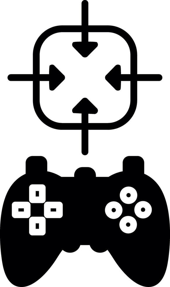 Exclusive Game Character Skin Glyph vector