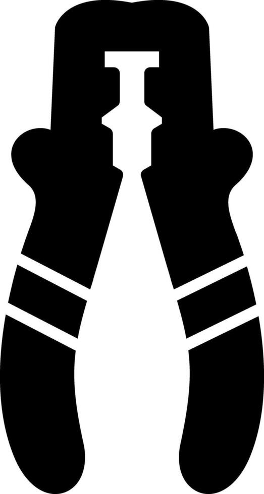 Terminal Crimping Tool Glyph vector