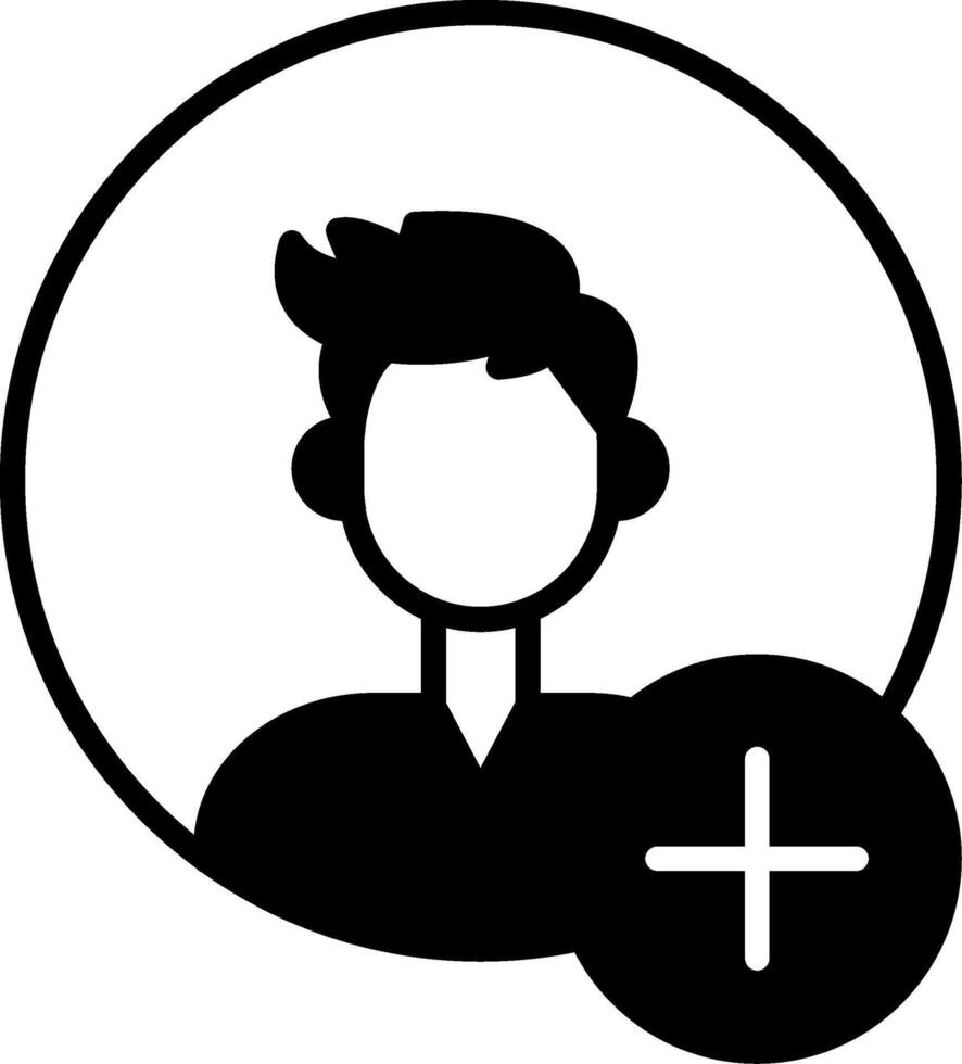 Follow Account Page Glyph vector