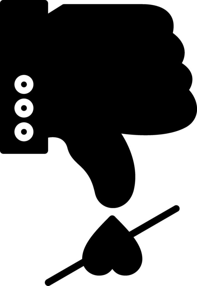 Dislike Content Glyph vector