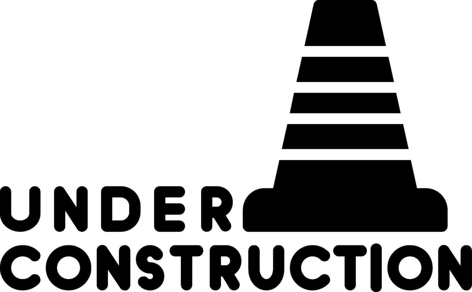 Site Under Construction Alert Glyph vector