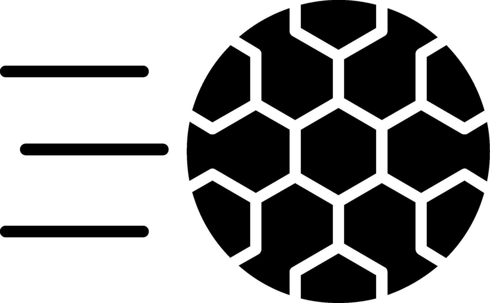Traditional Soccer Ball Glyph vector