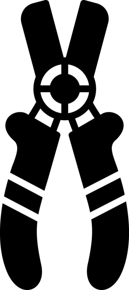 Compact Wire Cutter Glyph vector