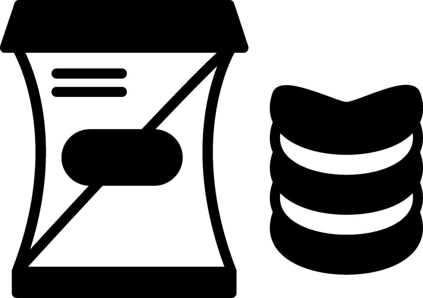 Healthy Desk Snack Box Glyph vector