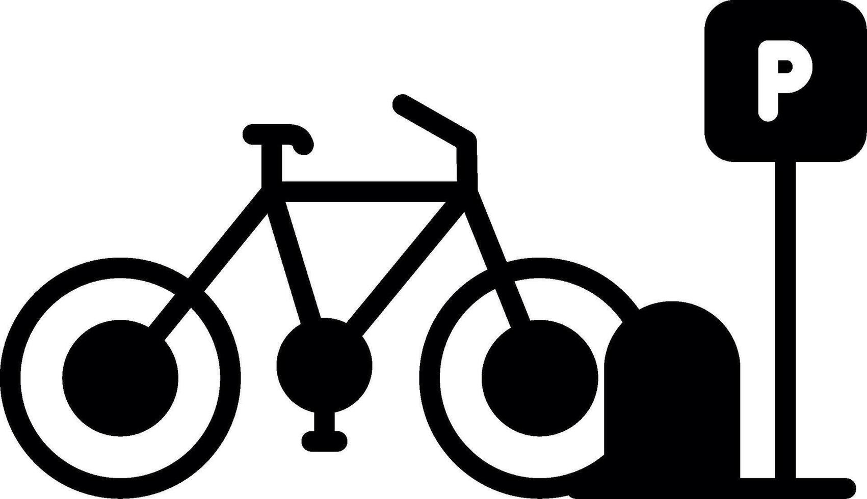 Bicycle Storage Rack Glyph vector