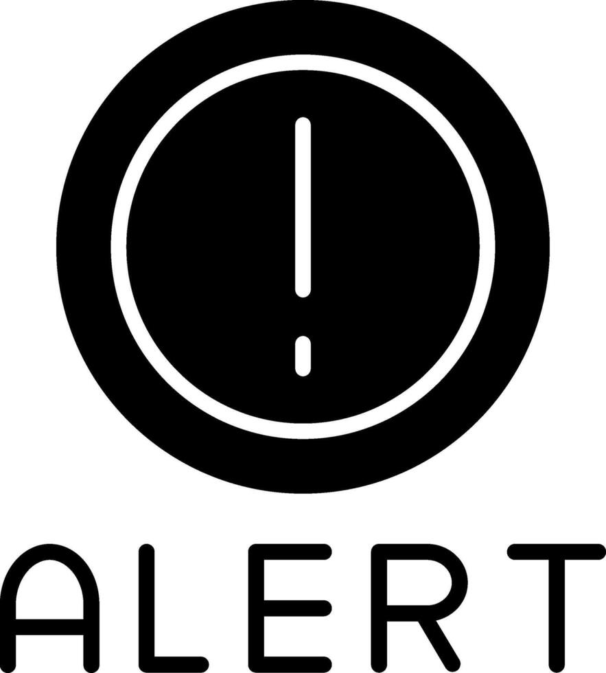 Urgent Alert Message Glyph vector