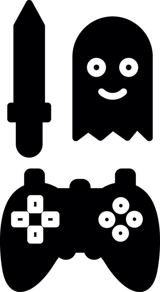 Designed Game Level Map Glyph vector