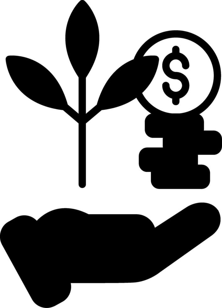 Investment Portfolio Graph Glyph vector