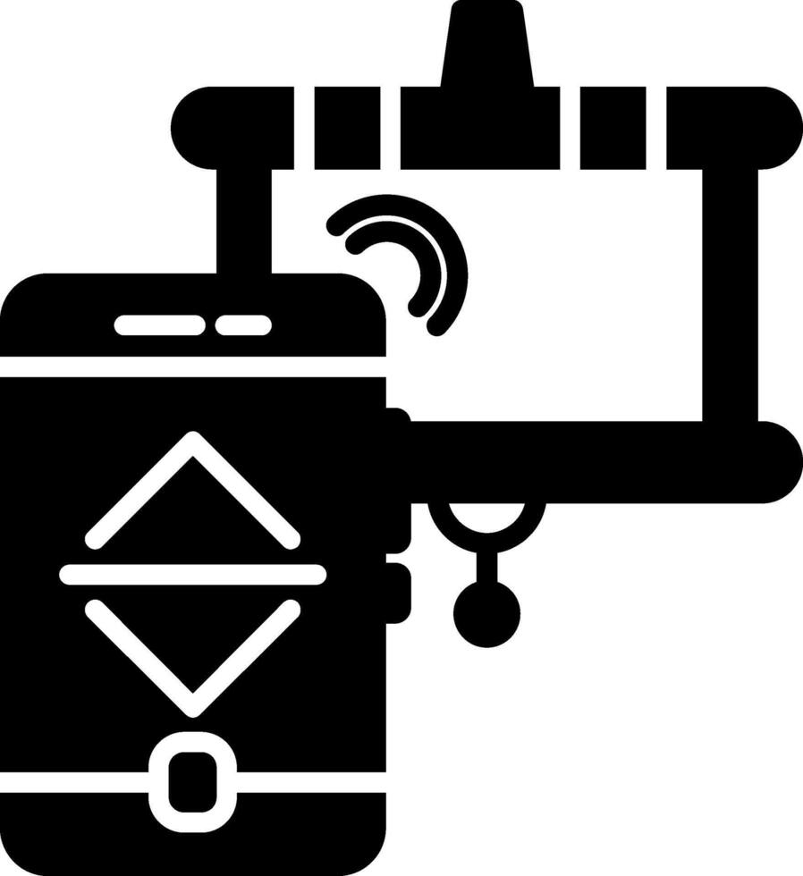 Wireless Presentation Remote Glyph vector