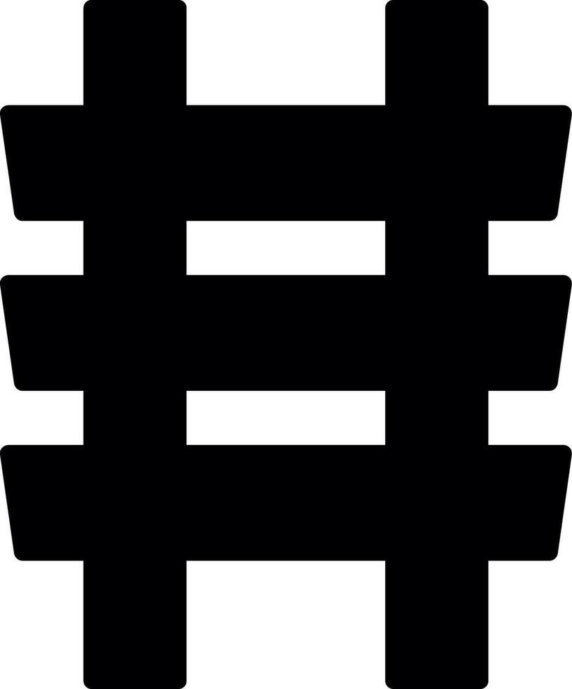 Underground Train Track System Glyph vector