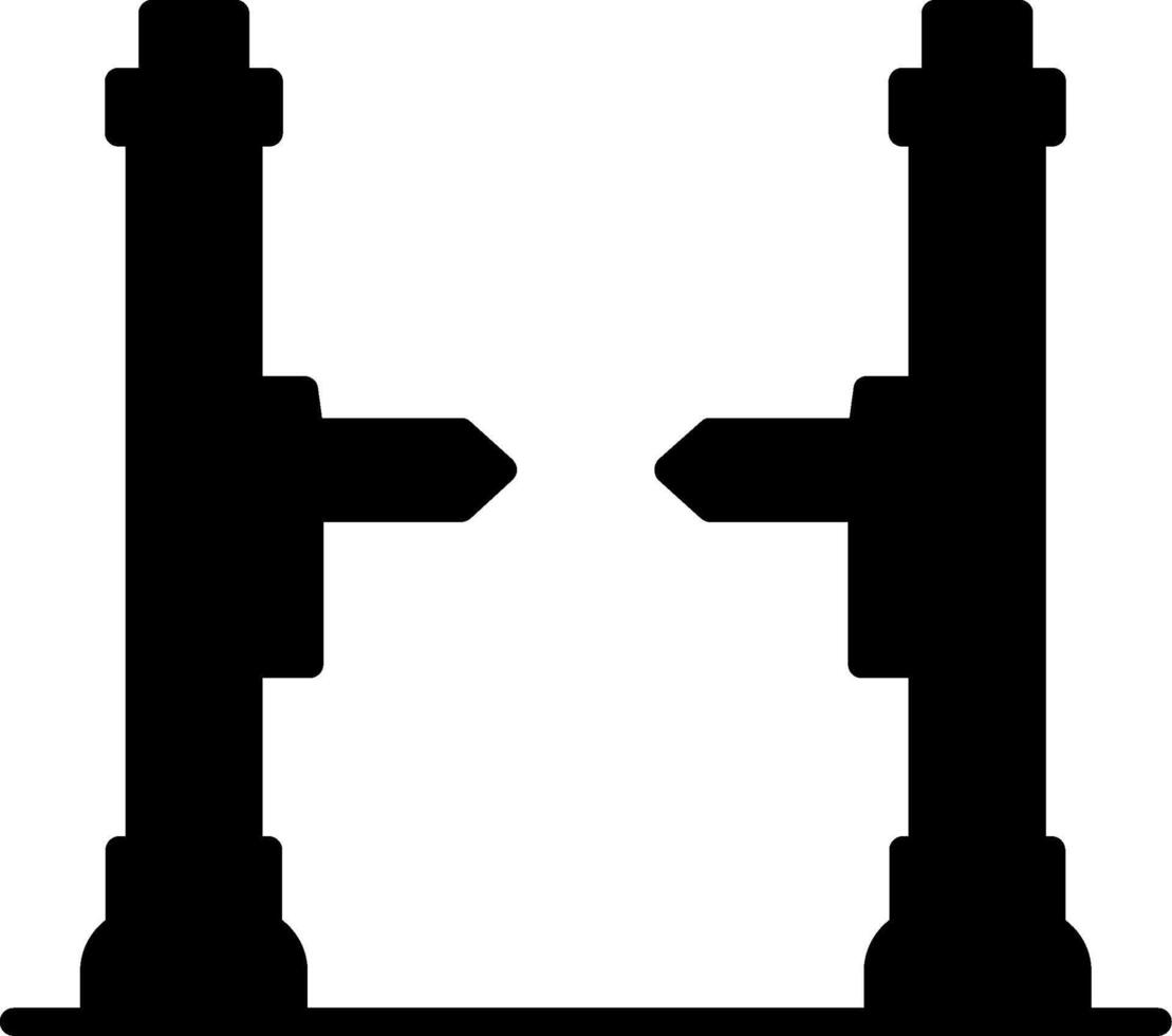 Plastic Auto Service Ramps Glyph vector