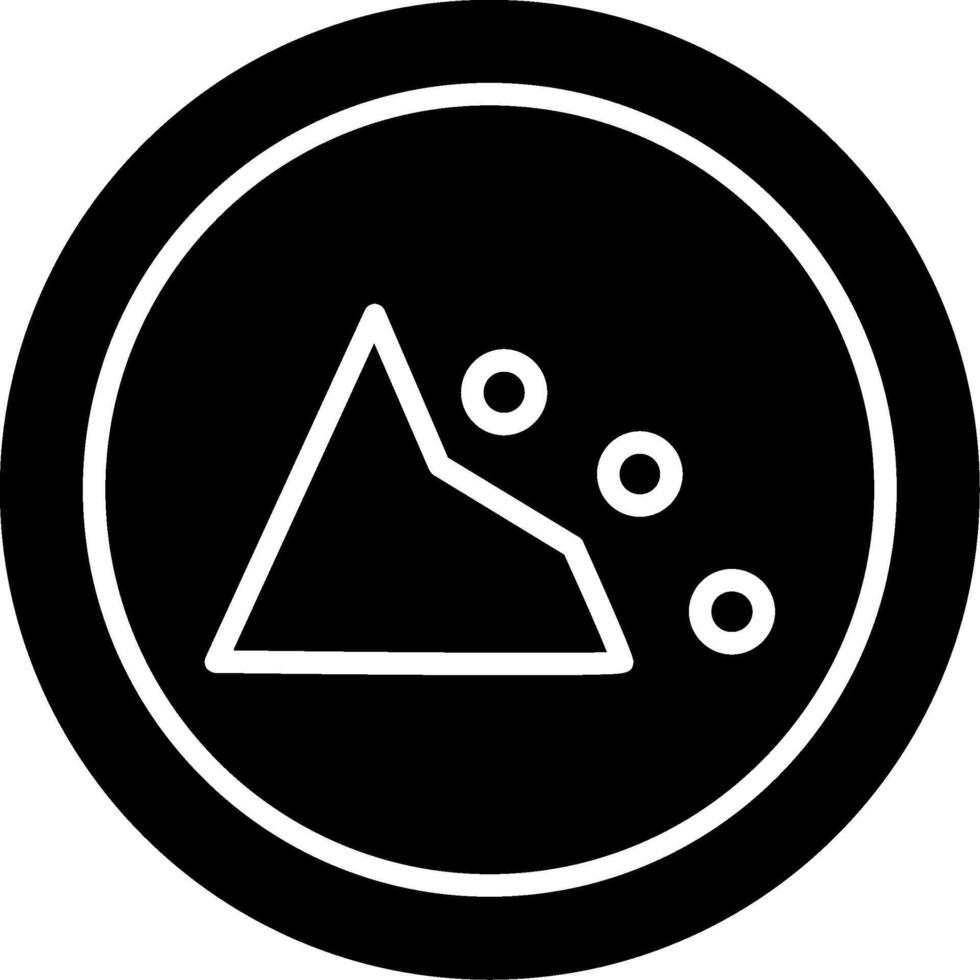 Danger Falling Rocks Symbol Glyph vector