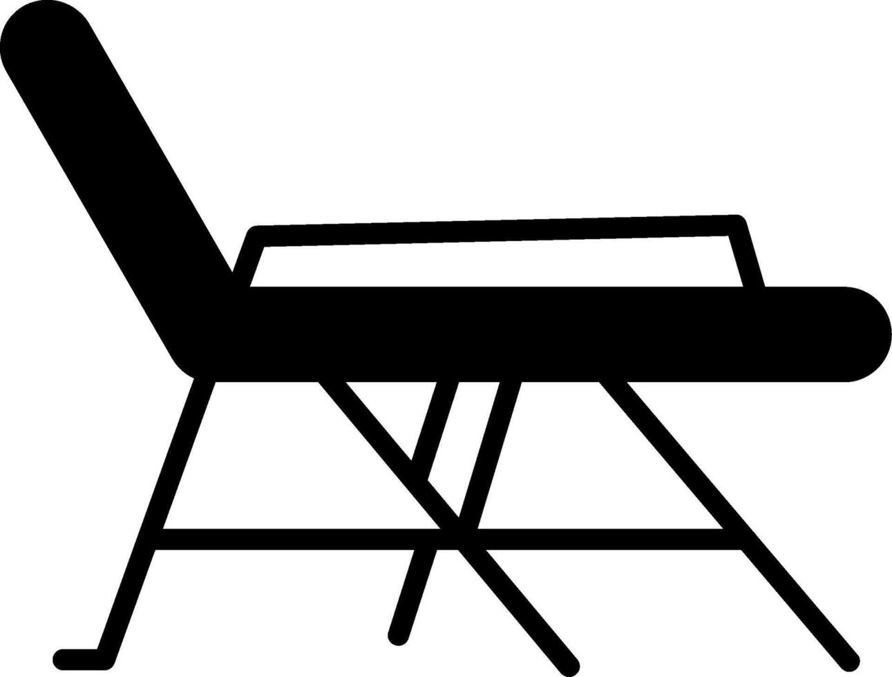 Adjustable Desk Foot Rest Glyph vector