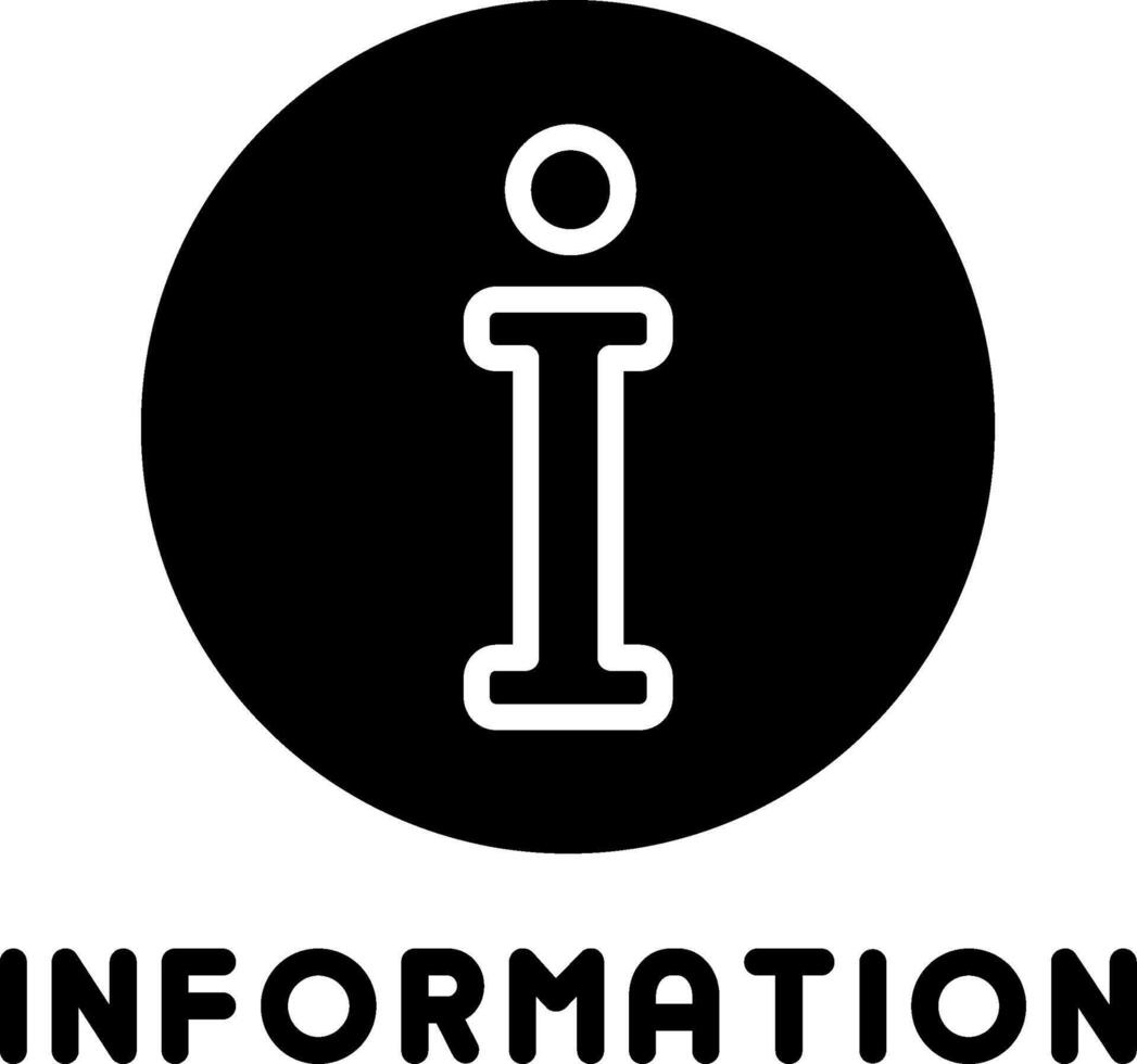 Important Information Notice Glyph vector