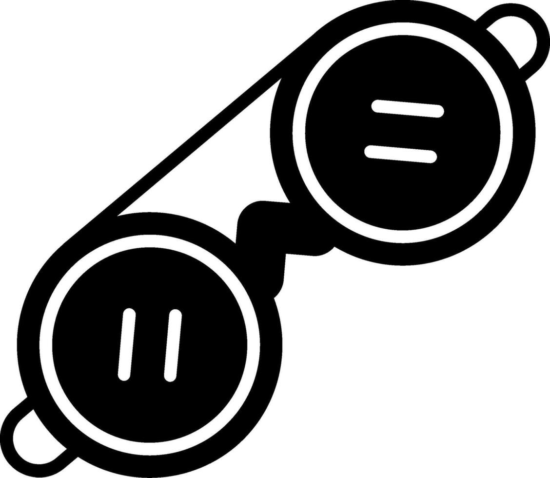 Anti Glare Blue Light Glasses Glyph vector