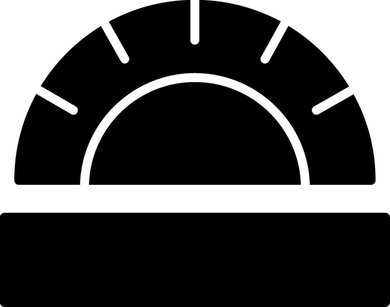 Straight Ruler Measurement Glyph vector