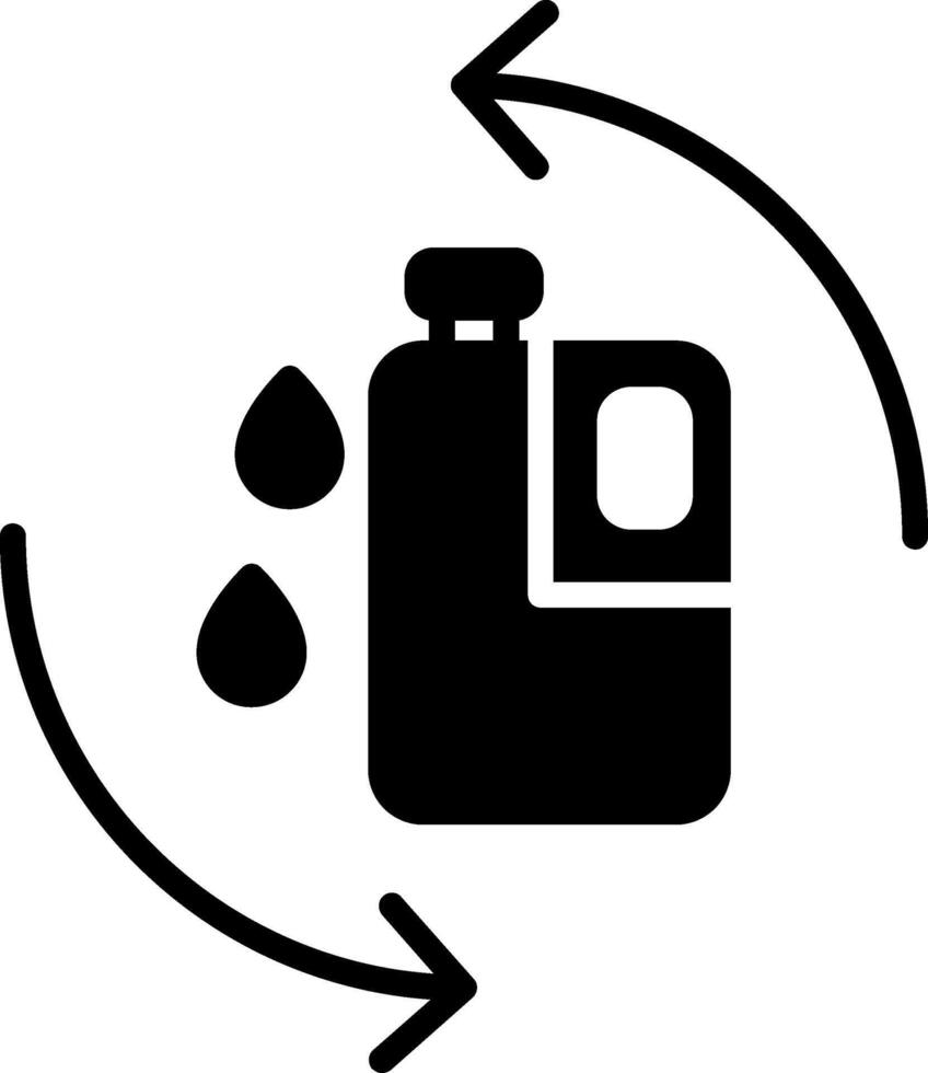 Oil Change Service Icon Glyph vector