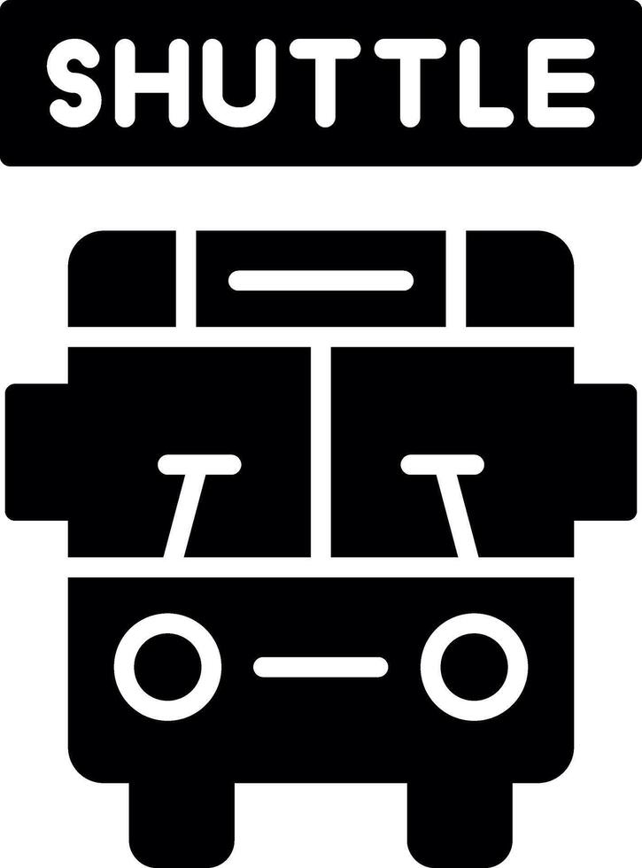 Airport Shuttle Service Glyph vector