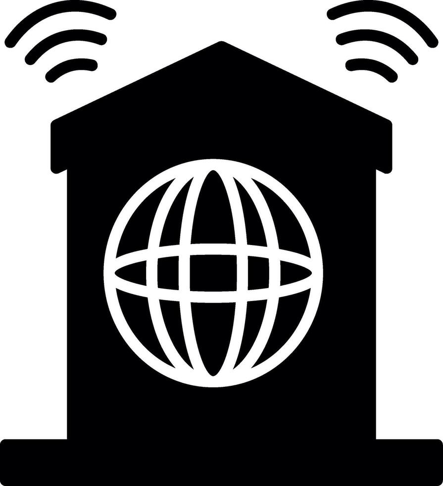 Reliable High Speed Internet Connection Glyph vector