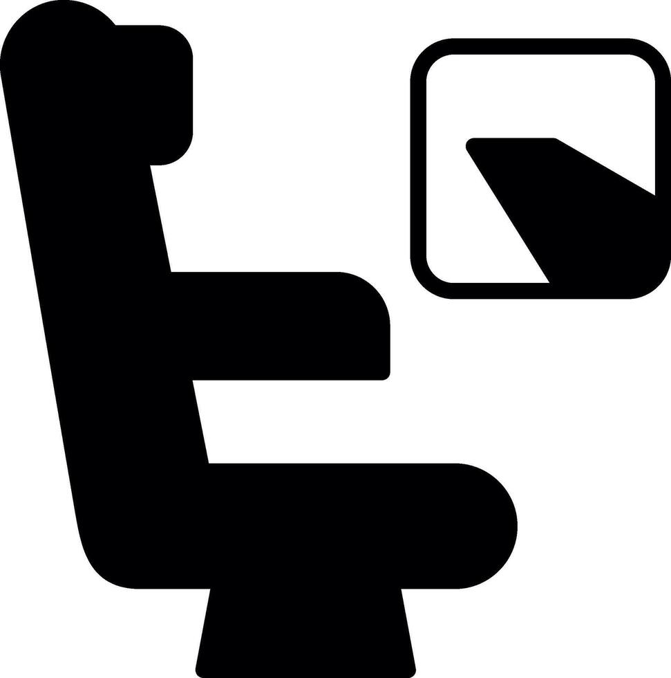 Convenient Aisle Seat Position Glyph vector