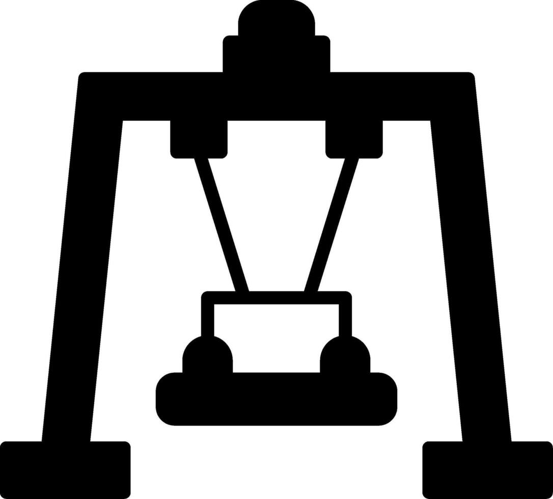 Suspended Swing Seat Glyph vector