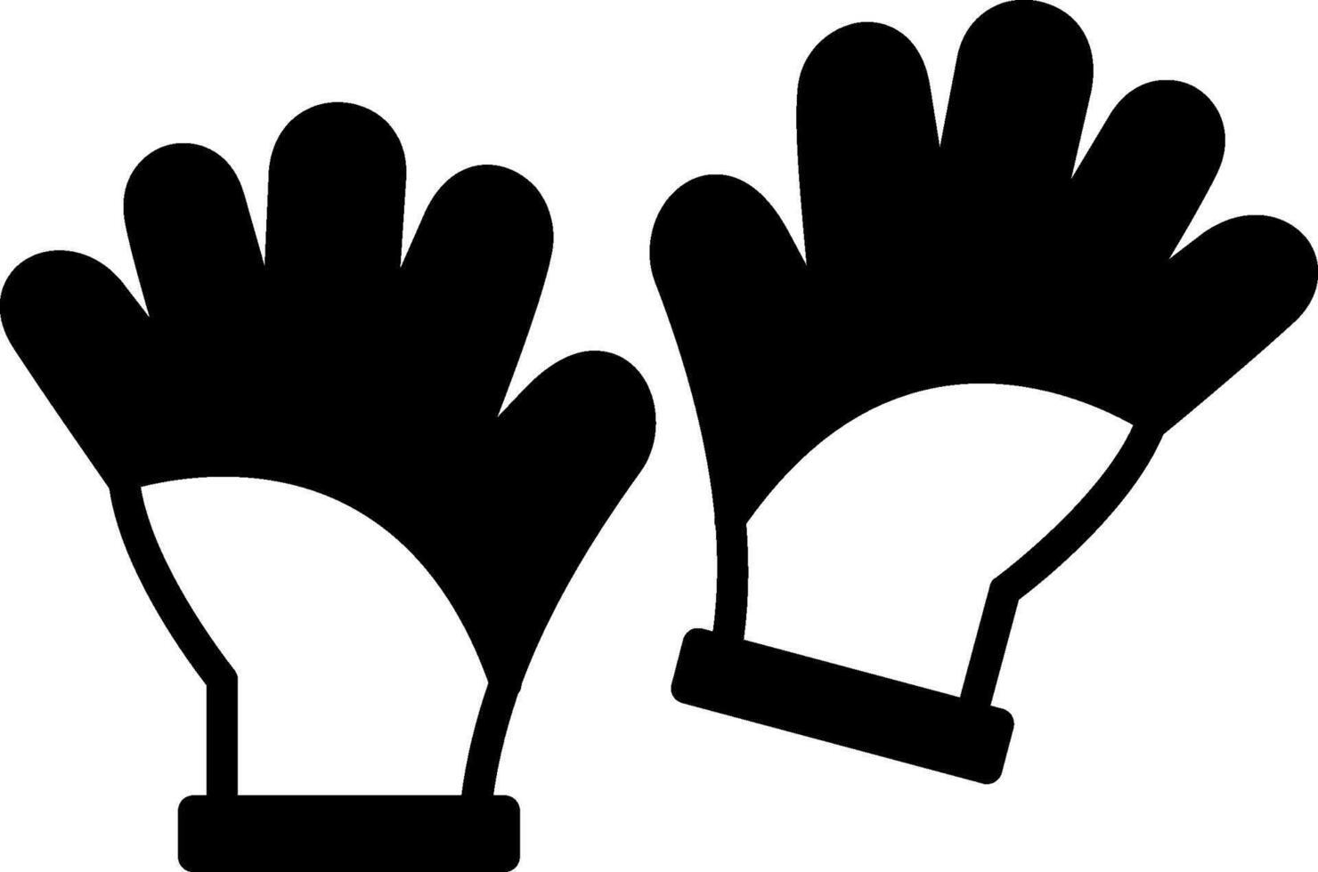 Exfoliating Spa Bath Gloves Glyph vector