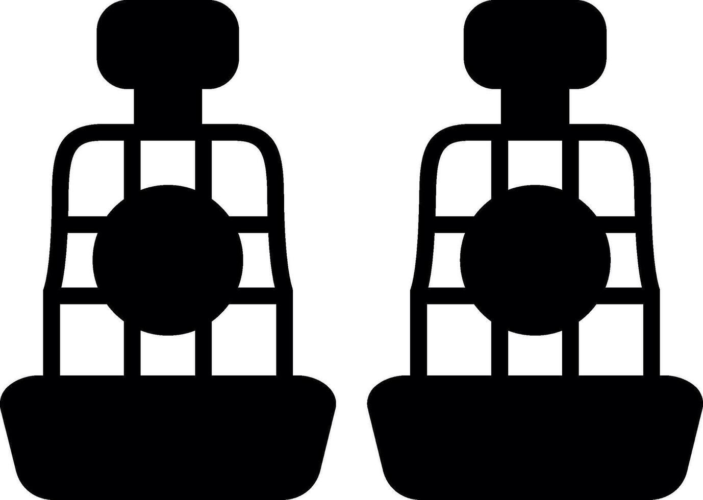 Center Middle Seat Option Glyph vector