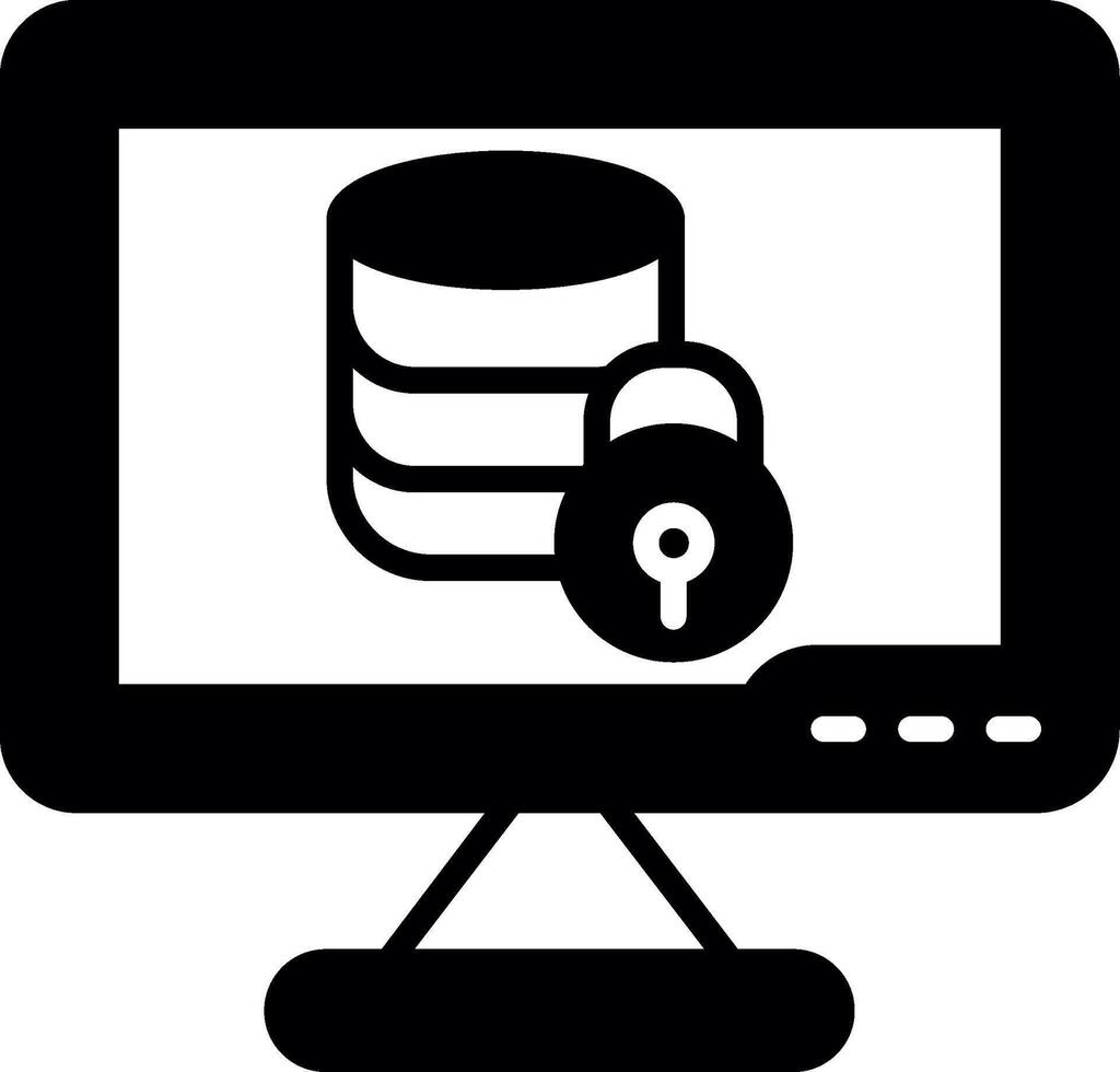 Enhanced Project Data Security Glyph vector