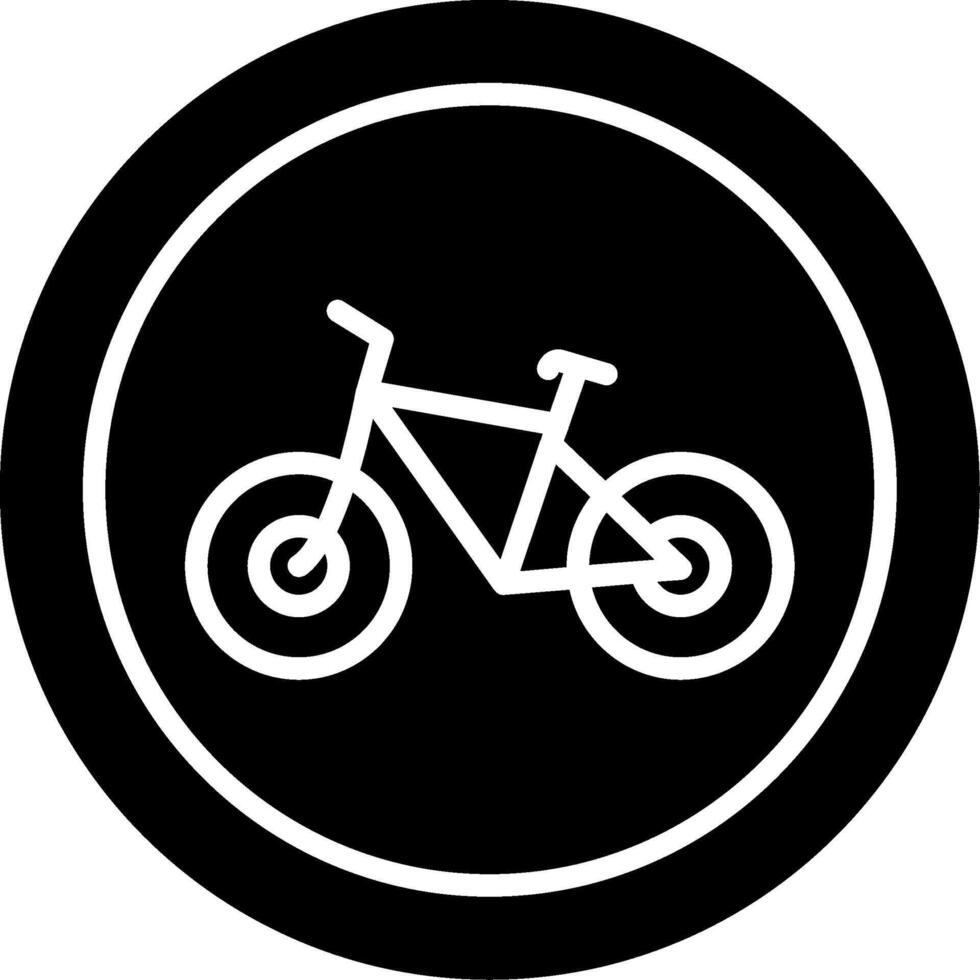 Bicycle Lane or Crossing Icon Glyph vector