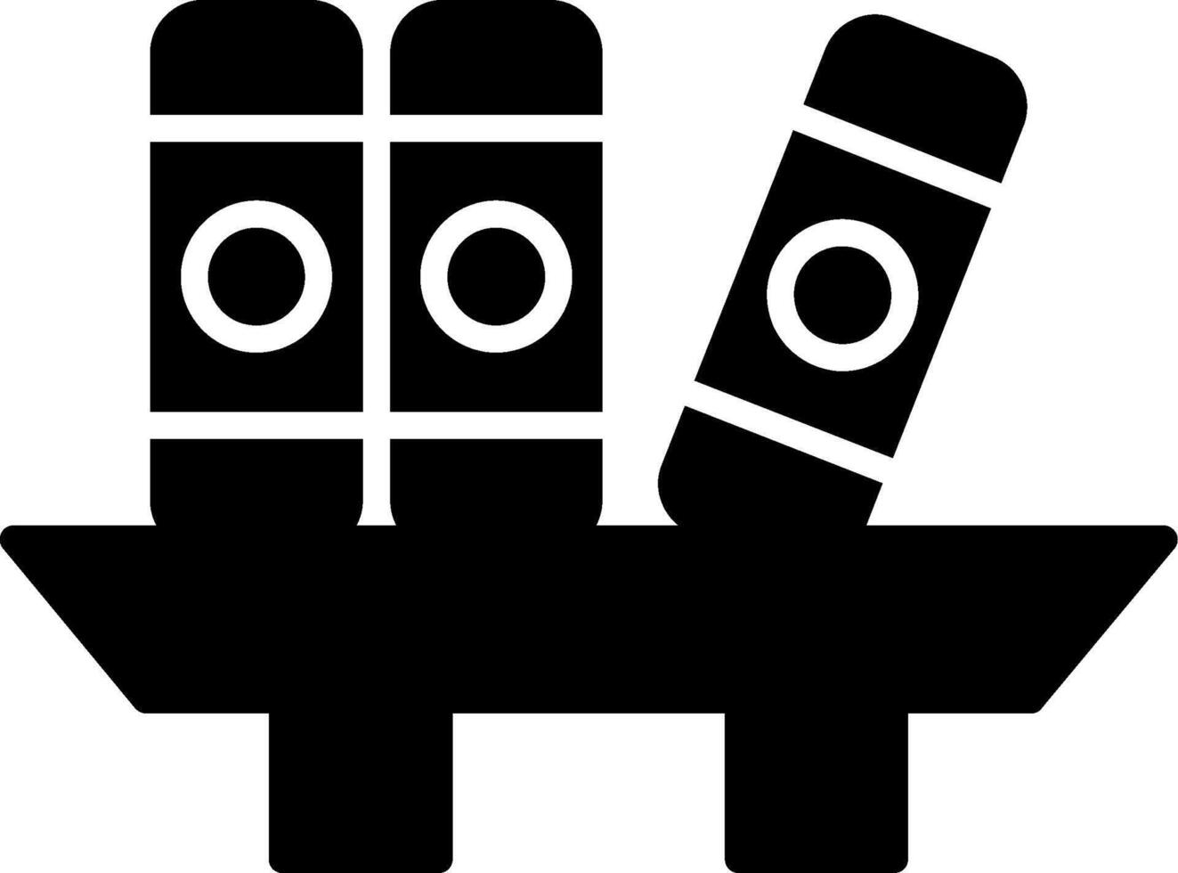 Wooden Library Bookshelf Glyph vector