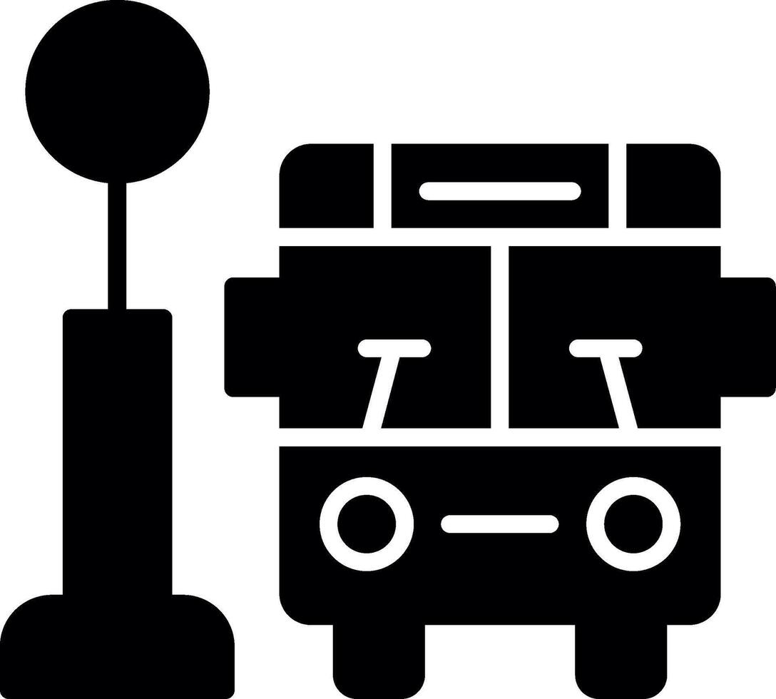 Daily Commuter Bus Glyph vector