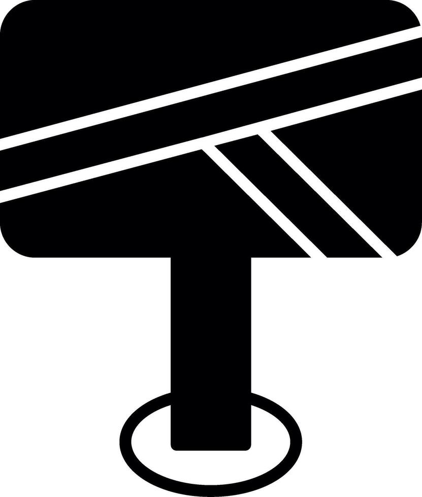 Interactive Station Map Stand Glyph vector