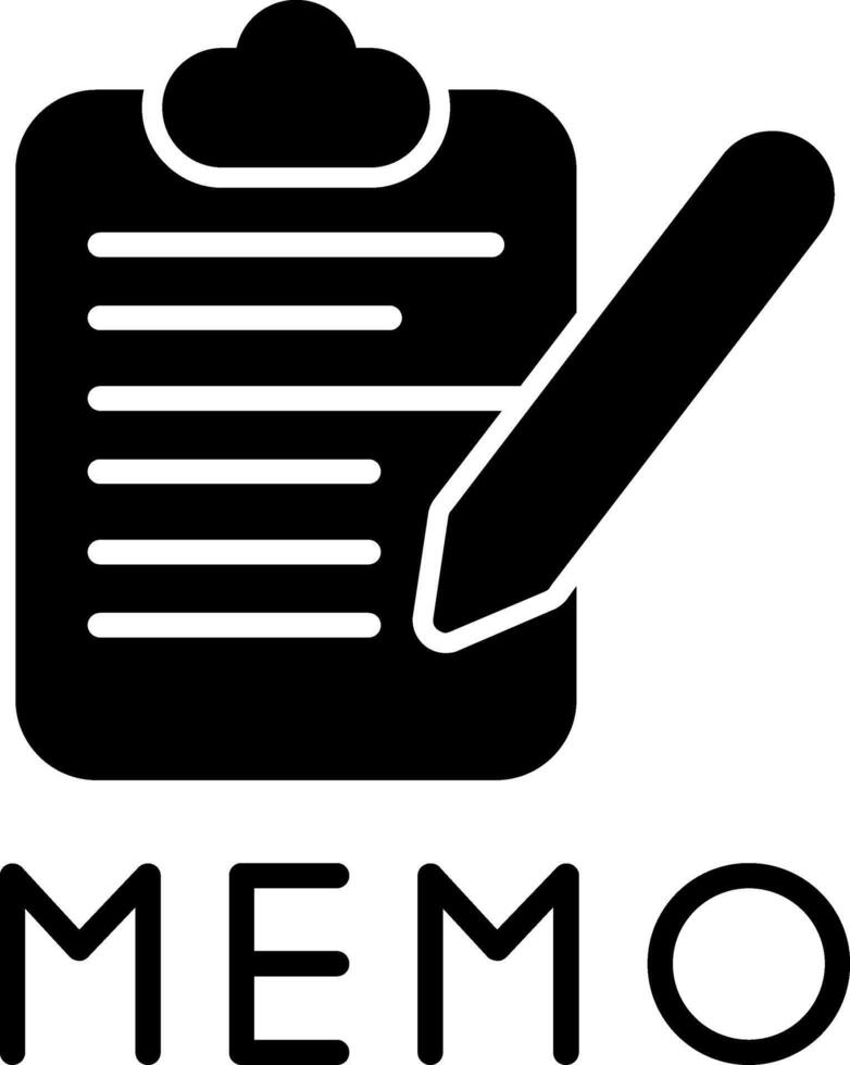 Official Memo Distribution Glyph vector