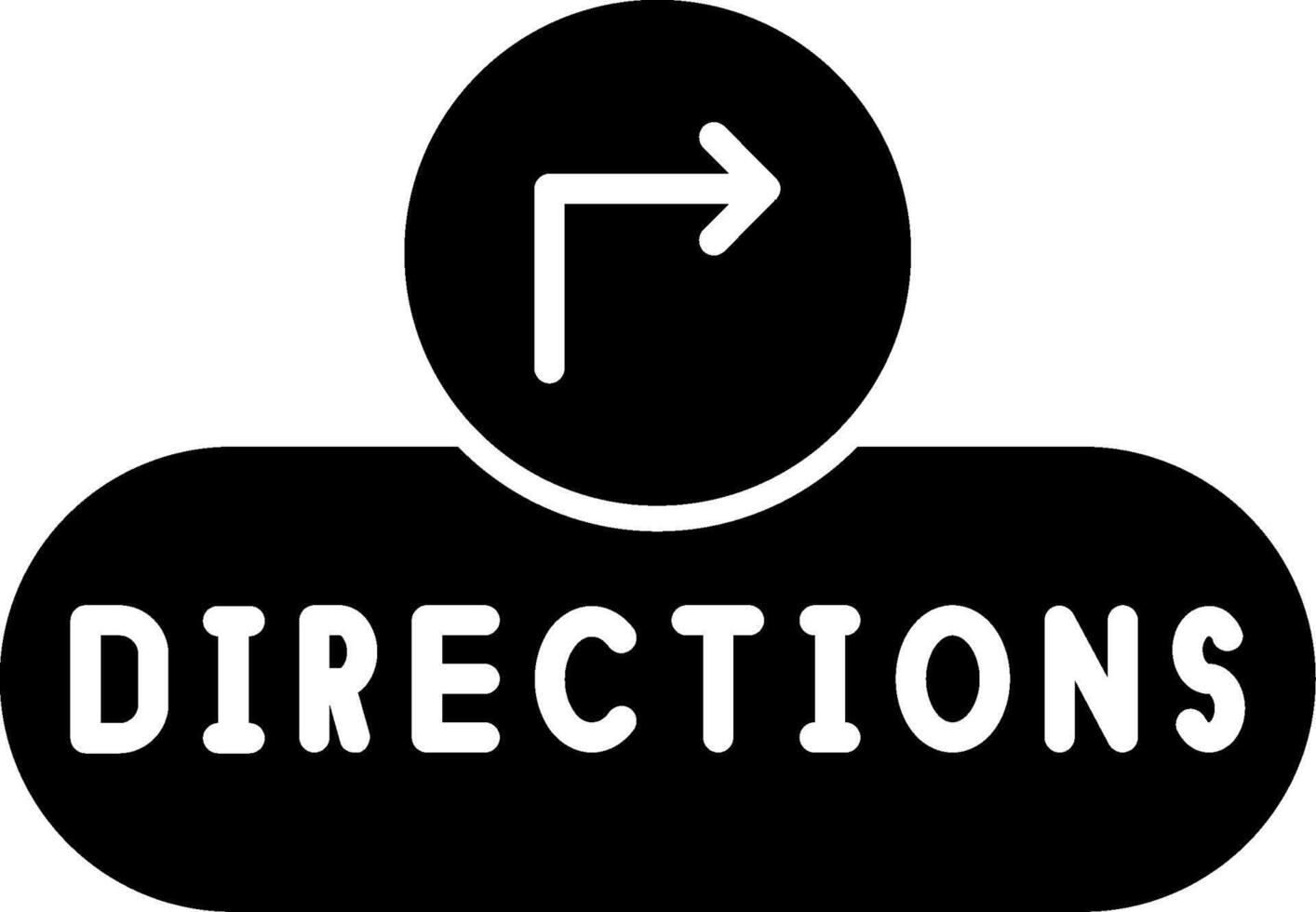 Get Directions Button Glyph vector