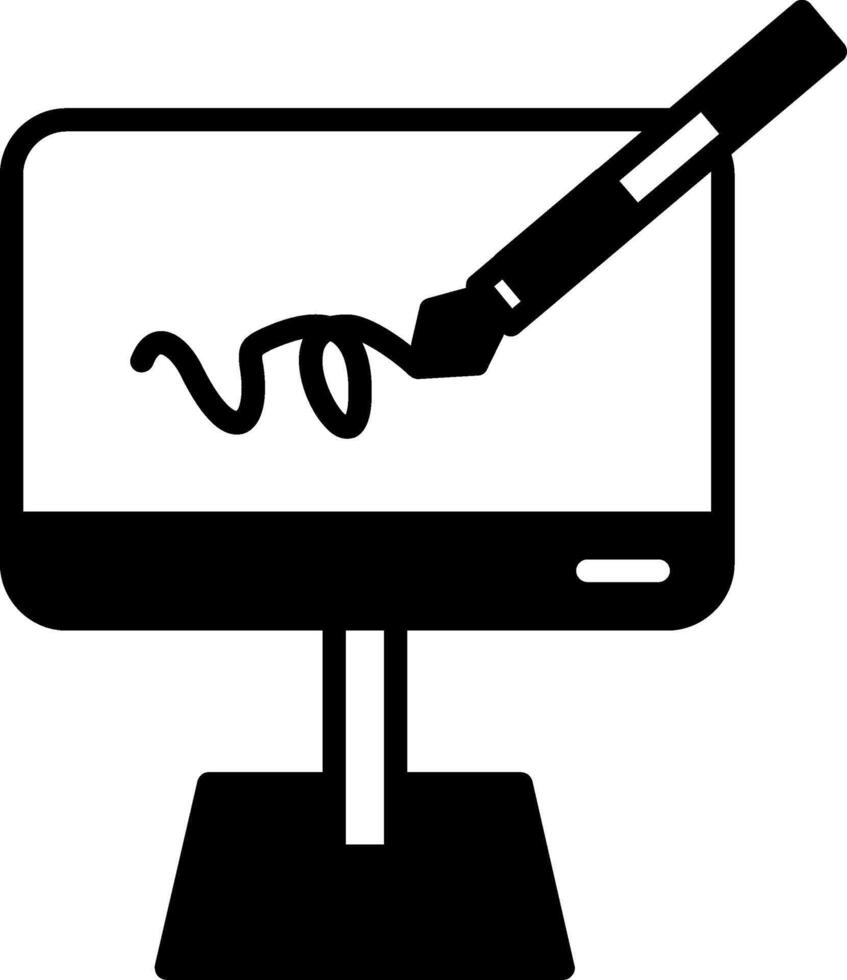 Legal Digital Signature Tool Glyph vector