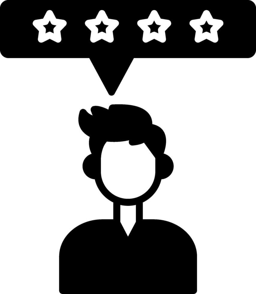 Rate Product Service Glyph vector