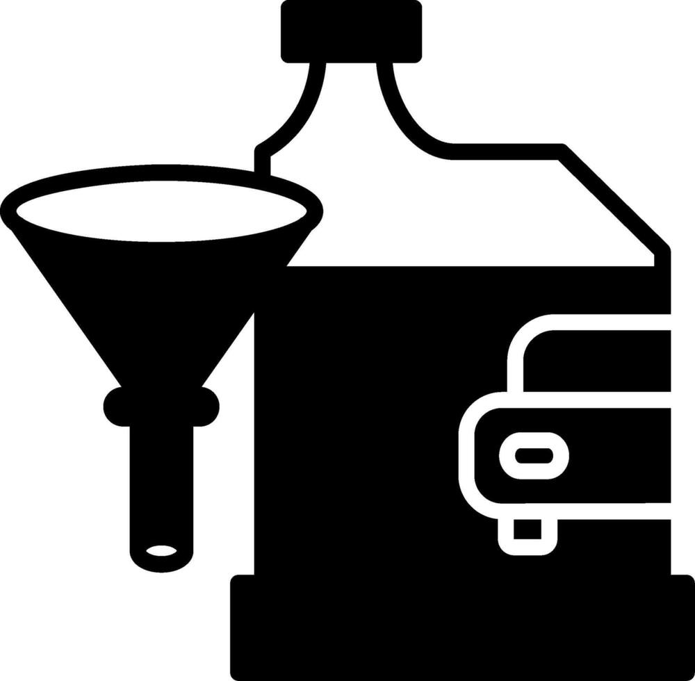Red Transmission Fluid Glyph vector