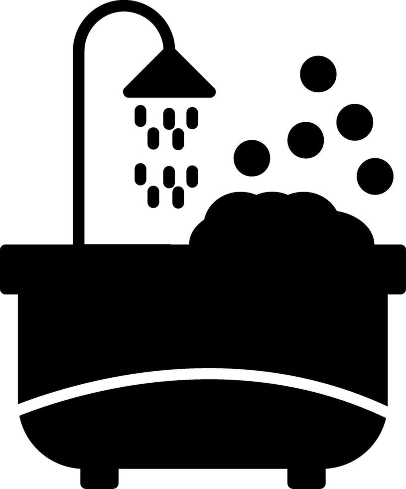 Bubble Moisturizing Bath Soak Glyph vector