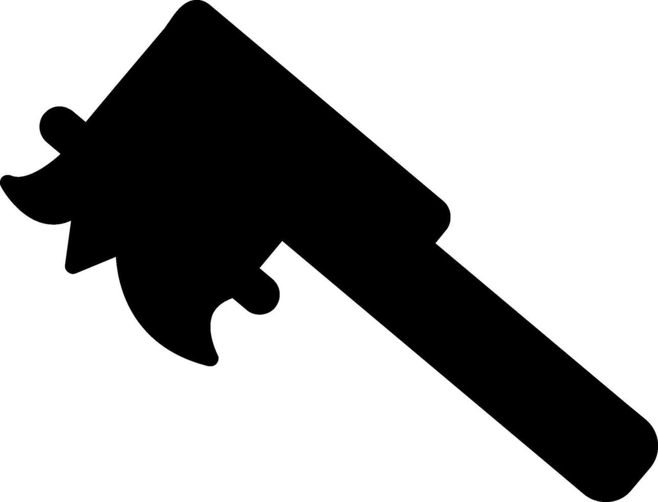 Long Handle Bath Brush Glyph vector