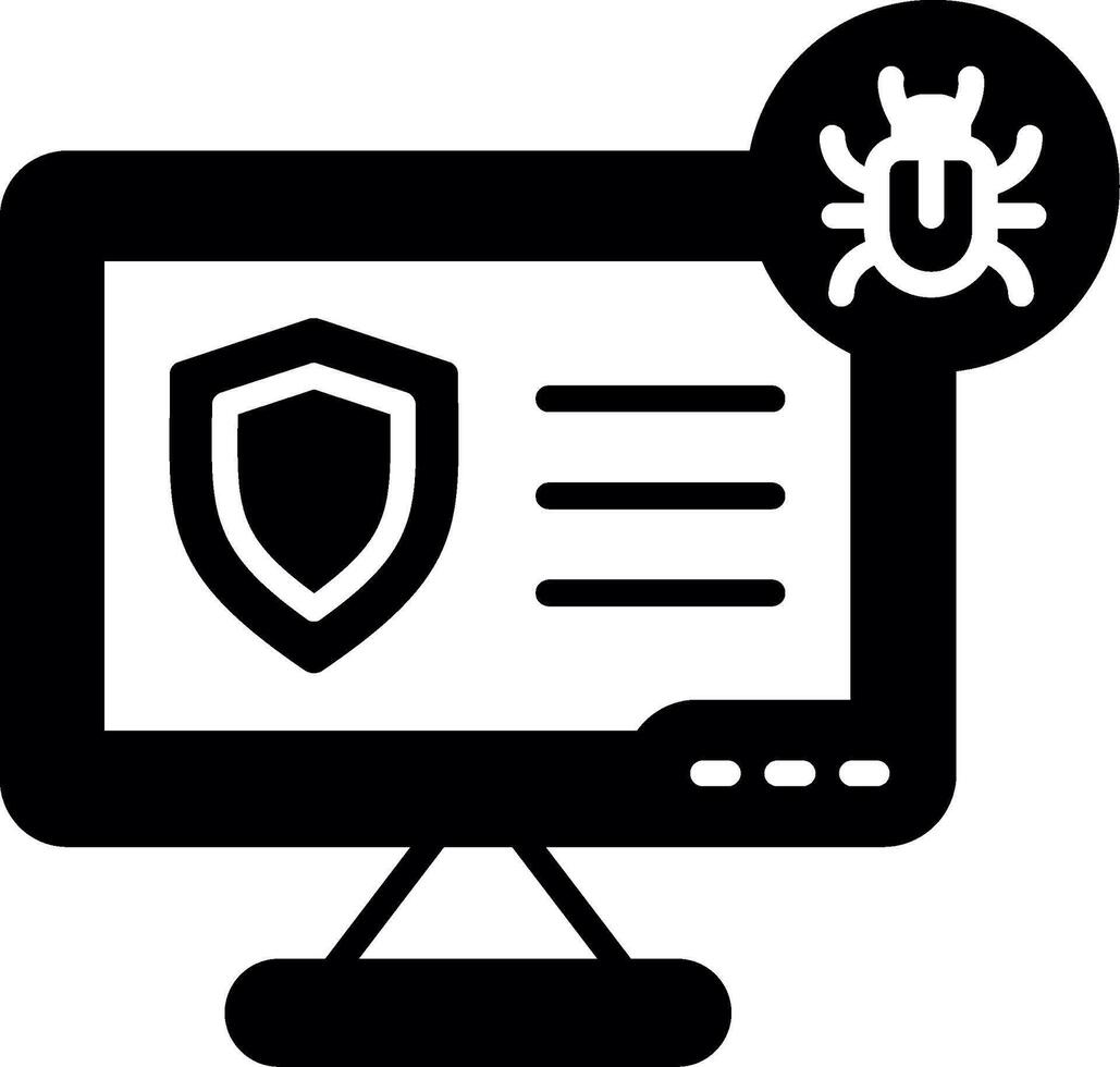 Active Antivirus Security Software Glyph vector