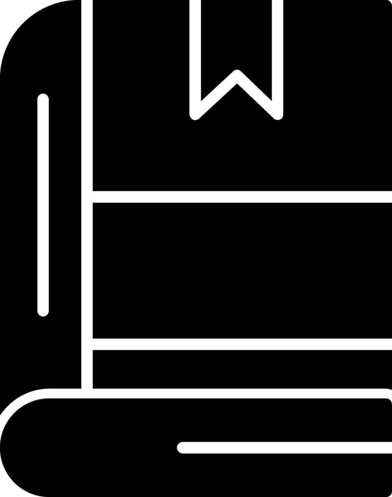 Hardcover School Book Glyph vector